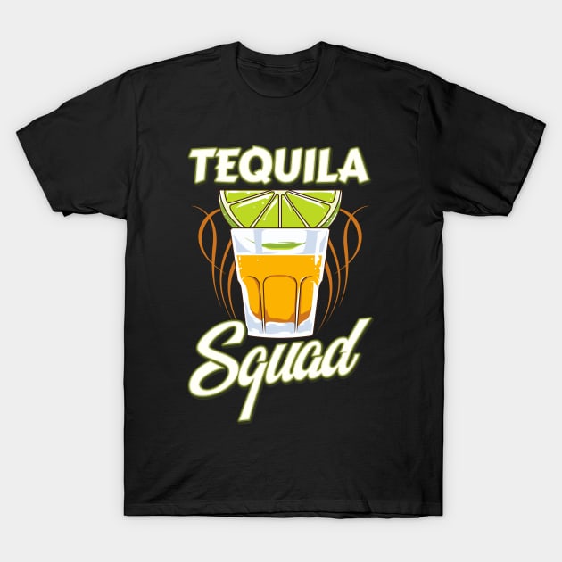 Cute & Funny Tequila Squad Margarita Drinking T-Shirt by theperfectpresents